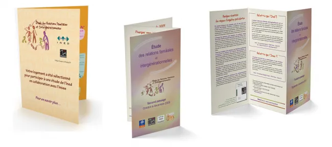 Les 3 brochures de présentation de l'enquête ERFI (2005-2008-2011)